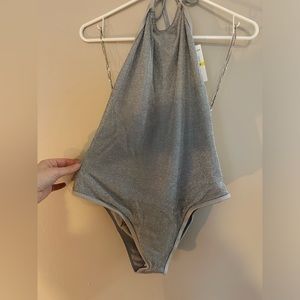 Sam Edelman Metallic One Piece Swimsuit